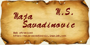 Maja Savadinović vizit kartica